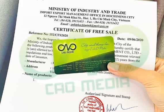 Dịch vụ làm certificate of free sale cho đường kính trắng xuất khẩu