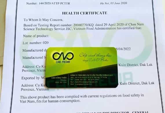 Dịch vụ làm health certificate cho đường tinh luyện xuất khẩu