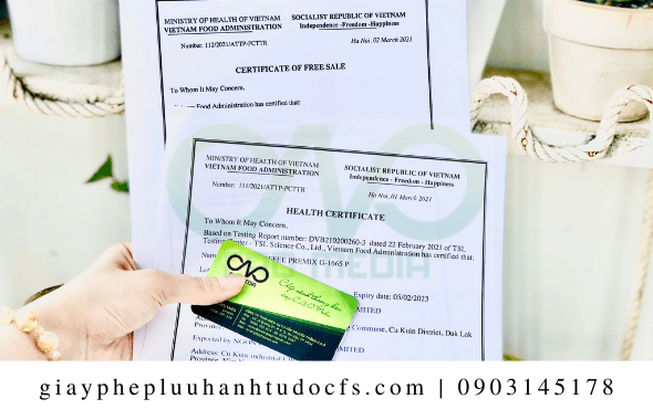 Dịch vụ xin health certificate bột nếp đơn giản
