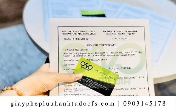 Xin giấy chứng nhận health certificate cho bánh trung thu đậu xanh