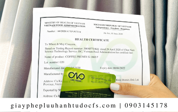 Xin giấy chứng nhận health certificate cho bánh trung thu gà quay