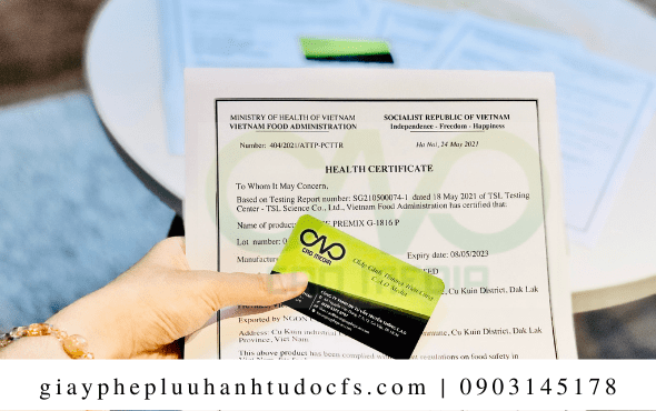 Xin giấy chứng nhận health certificate cho bánh trung thu nhân sữa dừa