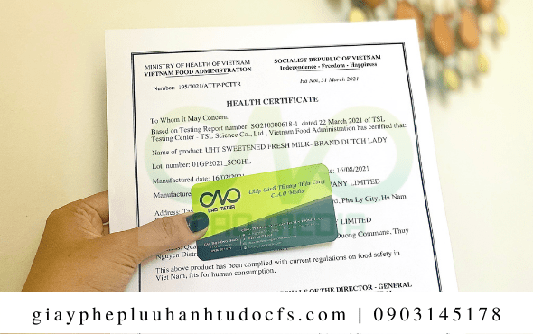 Quy trình xin giấy chứng nhận health certificate cho bánh bao tinh than tre