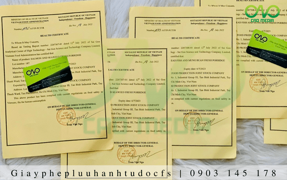 Xin giấy chứng nhận y tế (Health Certificate) cho màu bột kem xuất khẩu NHANH GỌN – TRỌN GÓI tại C.A.O Media