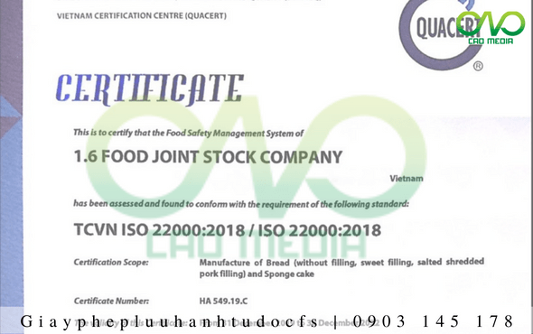 C.A.O Media hướng dẫn xin chứng nhận ISO 22000:2018 cho cơ sở sản xuất ngũ cốc dinh dưỡng