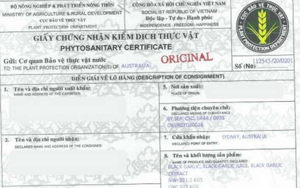 Dịch vụ thực hiện giấy chứng nhận kiểm dịch thực vật (Phytosanitary  Certificate) tại C.A.O Media